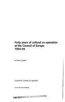 Forty years of cultural co-operation at the Council of Europe, 1954-94