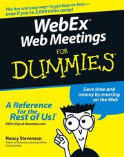 Cover of: WebEx Web Meetings For Dummies by Nancy Stevenson