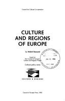 Cover of: Culture and Regions of Europe