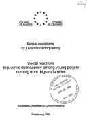 Cover of: Social Reactions to Juvenile Delinquency (Legal Affairs)