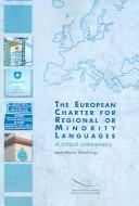 Cover of: European Charter for Regional or Minority Languages: A Critical Commentary (Regional and Minority Languages)
