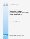 Cover of: Modernizing irrigation operations by D. Renault, D. Renault