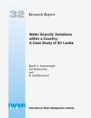 Cover of: Water scarcity variations within a country: a case study of Sri Lanka