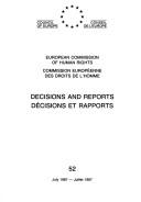 Cover of: Decisions and Reports (Decisions and Reports) by 