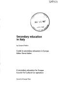 Cover of: Secondary education in Italy