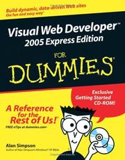 Cover of: Visual Web Developer 2005 Express Edition For Dummies (For Dummies (Computer/Tech))