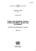 Cover of: Science and technology: between civilian and military research and development : armaments and development at variance