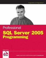 Cover of: Professional SQL Server 2005 Programming (Programmer to Programmer) by Robert Vieira