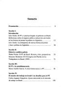 Cover of: Un PT En Argentina?: Reformular Las Formas de Pensar La Politica Para Entender La Experiencia Brasile~na