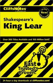 Cover of: CliffsNotes on Shakespeare's King Lear