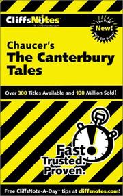 Cover of: CliffsNotes Chaucer's The Canterbury tales by James Lamar Roberts