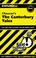 Cover of: CliffsNotes Chaucer's The Canterbury tales