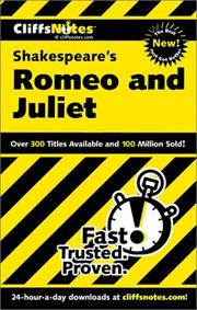 Cover of: CliffsNotes Shakespeare's Romeo and Juliet by Annaliese F. Connolly