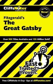 Cover of: Fitzgerald's The Great Gatsby by Cliffs Notes Staff, Kate Maurer
