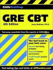 Cover of: Cliffstestprep Gre Cbt (Cliffs Preparation Guides) by Jerry Bobrow
