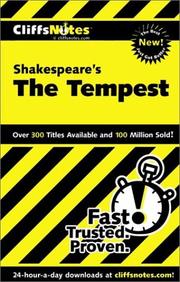 Cover of: CliffsNotes Shakespeare's The tempest