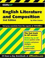 Cover of: English Literature and Composition (Cliffs AP)