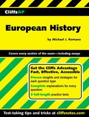 Cover of: European History (Cliffs AP) | Michael J. Romano