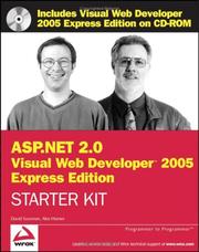 Cover of: Wrox's ASP.NET 2.0 Visual Web Developer 2005 Express Edition Starter Kit by David Sussman, Alex Homer