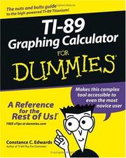 Cover of: TI-89 Graphing Calculator For Dummies