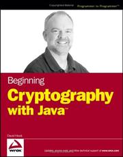 Cover of: Beginning Cryptography with Java by David Hook