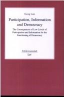 Cover of: Participation, Information and Democracy by 