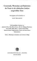 Cover of: Grammatik, Wortschatz und Bauformen der Poesie in der stilistischen Analyse ausgewählter Texte.