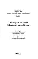 Cover of: Menora: Jahrbuch f ur deutsch-j udische Geschichte, vol. 13 (2002): Deutsch-j udischer Parnass by 