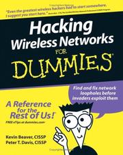 Cover of: Hacking Wireless Networks For Dummies (For Dummies (Computer/Tech)) by Kevin Beaver, Peter T. Davis
