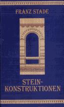 Cover of: Steinkonstruktionen.