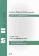 Cover of: Ars interpretandi: yearbook of legal hermeneutics, vol. 7 (2002): Vernunft und Interpretation by Giuseppe Zaccaria