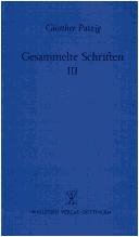 Cover of: Gesammelte Schriften