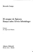 Cover of: Estupor de Epicuro: Ensayo Sobre Erwin Schrodinger (Alianza ensayo)