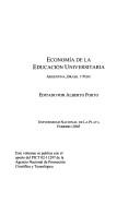 Cover of: Economía de la educación universitaria: Argentina, Brasil y Perú