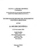 Cover of: XII Jornadas de Historia del Pensamiento Cientifico Argentino: Actas: La Mujer Cientifica by Fundaci on Para El Estudio del Pensamien