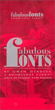 Cover of: Fabulous Fonts Knowledge Cards by Gwyn Headley