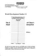 Cover of: Evolutionary Dynamics of China's Small- and Medium-sized Enterprises in the 1990s, The (World Development Studies) by Laixiang Sun
