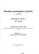 Cover of: Suomen geologinen kartta 1:100 000: Maaperakartan selitykset : 2034 Helsinki  by Maija Haavisto