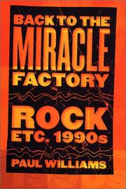 Cover of: Back to the Miracle Factory by Paul Williams