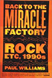 Cover of: Back to the Miracle Factory by Paul Williams