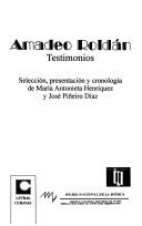 Cover of: Amadeo Roldán: testimonios