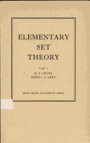 Cover of: Elementary Set Theory