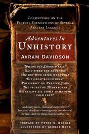 Cover of: Adventures in Unhistory by Avram Davidson