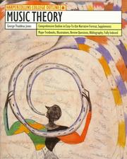 Cover of: HarperCollins College Outline Music Theory (Harpercollins College Outline Series) by George T. Jones
