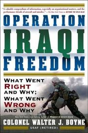 Cover of: Operation Iraqi Freedom: What Went Right, What Went Wrong, and Why