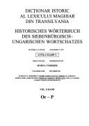 Cover of: Historisches Worterbuch Des Siebenburgisch-Ungarischen Wortschatzes by Marta Vamszer