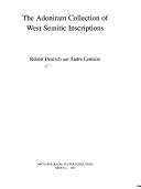 The Adoniram Collection of West Semitic Inscriptions
