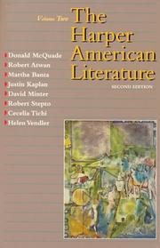 Cover of: Harper American Literature, Volume II (2nd Edition) by Donald McQuade, Robert Atwan, Martha Banta, Justin Kaplan, David Minter, Robert Steptoe, Cecelia Tichi, Helen Hennessy Vendler