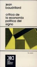 Cover of: Critica de La Economia Politica del Signo by Jean Baudrillard