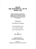 Cover of: Quran Fundamental Law: Text, Translation and Commentary Vol 5